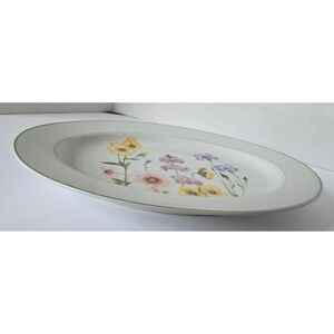 Jardin Vanessa Fine China Oval Serving Platter Wildflower Floral Japan 12 Inch